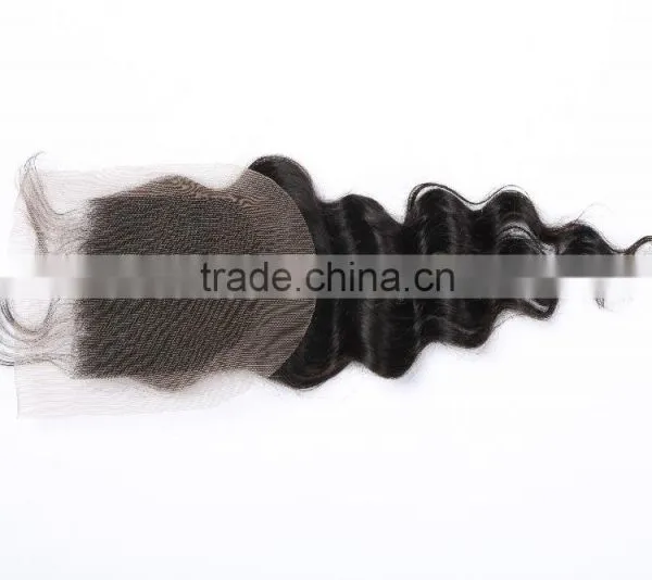 7a Peruvian Deep Wave Closure 4*4 Deep Curly Peruvian Virgin Hair Closure Cheap Wet And Wavy Human Hair Closure Piece photo-6