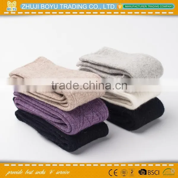 BY-161205 Warm Winter Thick Wool Mixture ANGORA Cashmere Casual Dress Socks