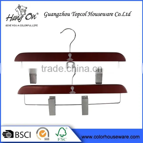 Wholesale Different Fashion Style Flocking Non Slip Plastic Pants Hanger photo-2