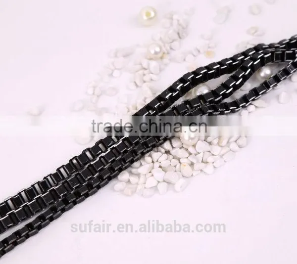 2016 High Quality Aluminum, Brass, Stainless Steel Box Chain For Body Chain Fewelry photo-2