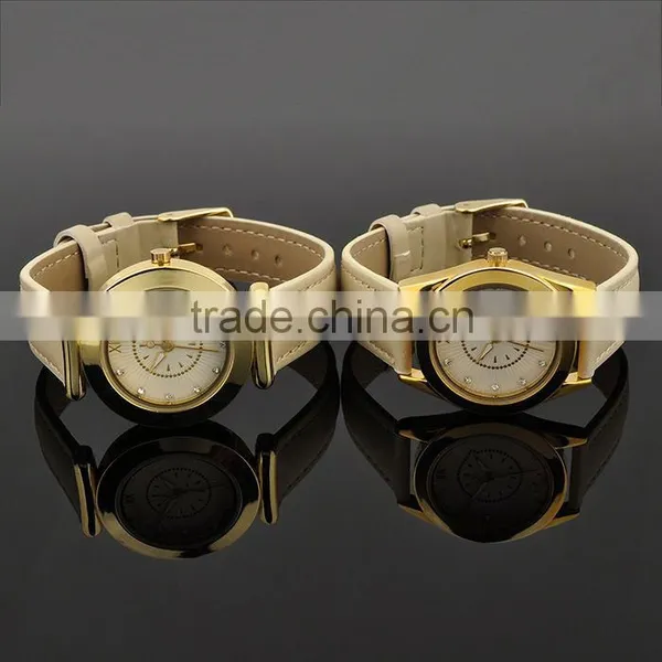 Fashion Jewelry 2016 White Leather Couple Electronic Watch photo-4