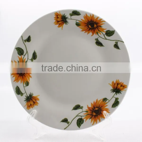 Silver Rim Dinner Plate for Hotel Super White Porcelain Dinner Plate photo-2