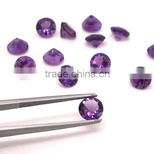 High Quality Gemstones Amethyst Loose Round Gemstone photo-3