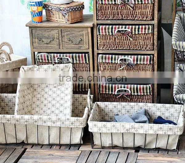 8 Hand Woven - Pastoral Style - Dirty Clothes Basket - Dirty Clothes Basket - Storage Basket - Storage Basket - Basket photo-5