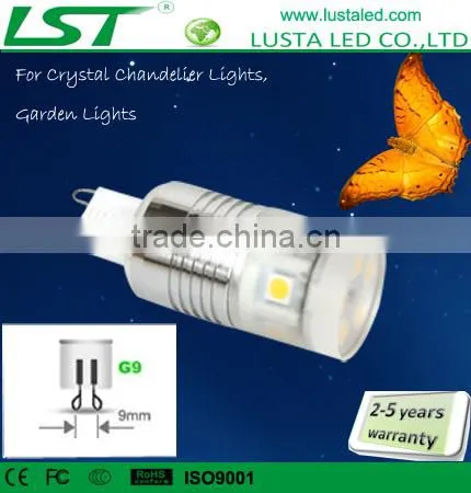 Dimmable 1W/1.5W/2W/3W/4W G9/E14 Bulb, Peanuts Shape Ceramic Small LED Light Bulb, G9 2W LED Corn Lamp