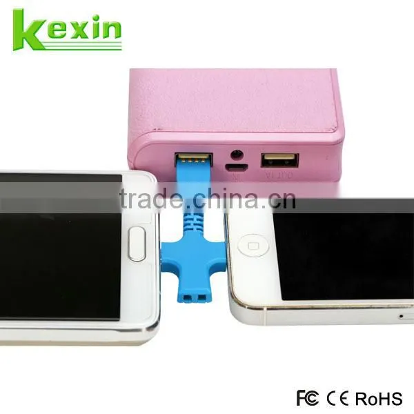 Gift Design Portable Sync Data Micro USB Multi Charger Data Cable 2 in 1 Keychain USB Cable photo-4