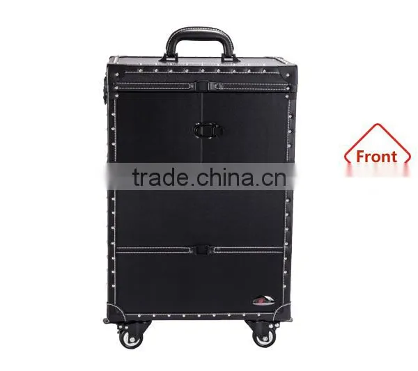 High Quality Factory Supplier Rolling Station With Mirror Trolley Makeup Case photo-3
