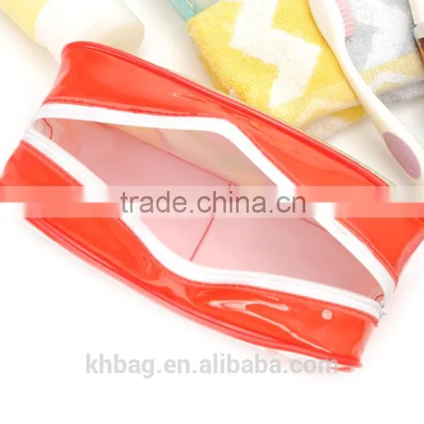 Wholesale Custom Clear Waterproof Stand-up Frosted Pvc Cosmetic Pouch With Plastic Zip photo-3