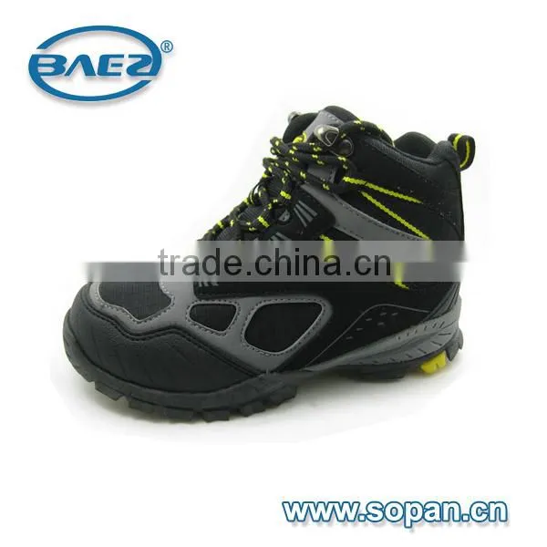 Good Quality MD Out Sole Cow Suede Leather Children Hiking Shoes