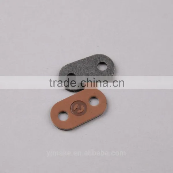 Color PU Leather Label With Custom Logo Backpack Pig Nose Leather Cord End Stoppers photo-4