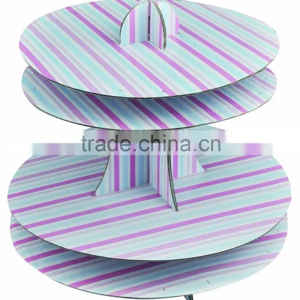3 Tires Christmas Designed Corrugated Paper Cupcake Stands Ningbo photo-3