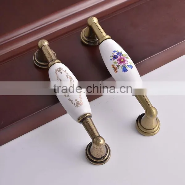 Wholesale High Quality Ceramic Handles and Knobs Kitchen Wardrobes Door Porcelain Modern Pulls Knobs photo-2