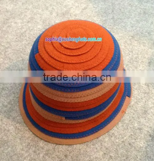 2014 Fashion Ladies Wool Felt Bucket Hat/ Wedding and Church Hats photo-4
