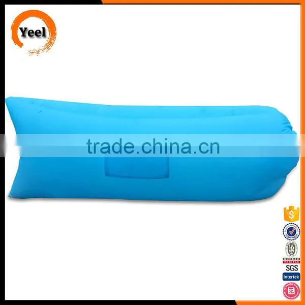 Outdoor Nylon Fabric Inflatable Beach Lounger Convenient Compression Hangout Bean Inflatable Air Sleeping Bags photo-2