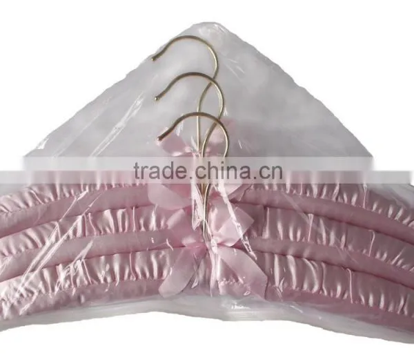 HH Brand Pure Color Stain Padded Hangers With Cotton Edge Piping Whole Sale 3ps Set or 5ps Set photo-2