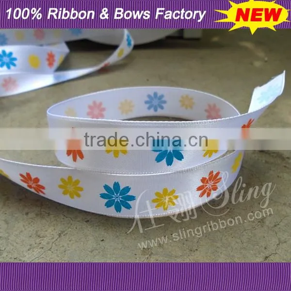 Flower Printed Satin Ribbon For Daily USE photo-3