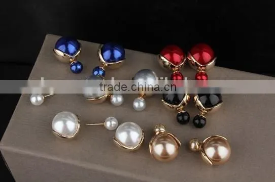 Fashion Body Jewelry Stainless Steel Gold Pearl Earring photo-2