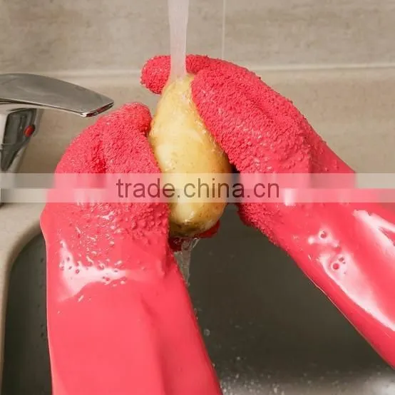 Kitchen Utensil PVC Potato Peeler, PVC Tater Mitts photo-2