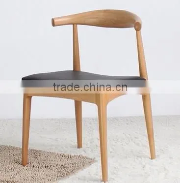 Solid Wood Simple European Design Cow Horn Dining Chair photo-2