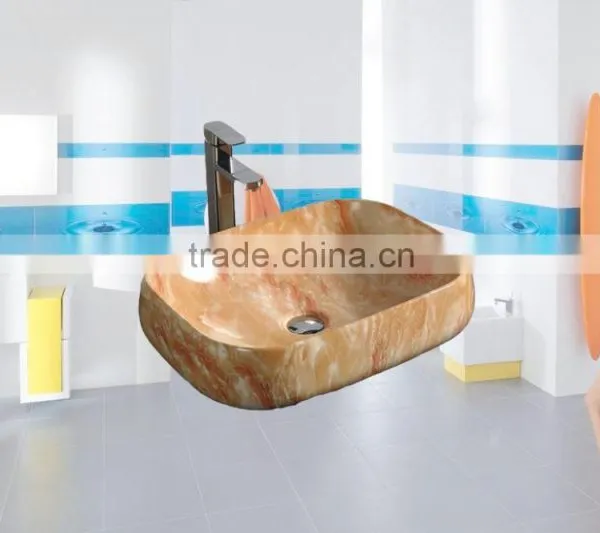 High Quality Hand Painted Solid Surface Kitchen Sinks Wholesale photo-6