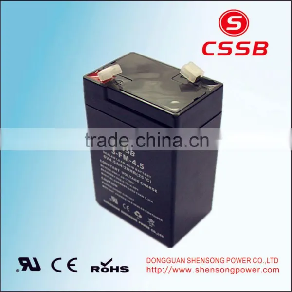 Lead Acid Battery 6V4.5AH for Home Light