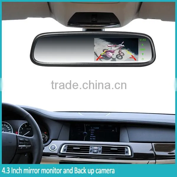 Manufacturing Car Interior Mirror Touch Screen Mirror With 2-videos Input OEM Bracket photo-2