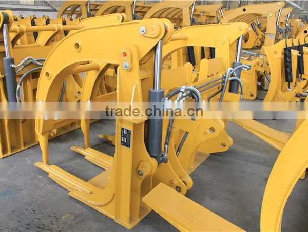 SDLG Muti-function Attachment Grass Grapple, Straw Grapple, Wheel Loader Grapple Forks for Sale
