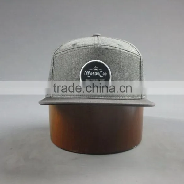 Custom 100% Cotton Twill 7-panel Snapback Cap With Embroidery Logo photo-2