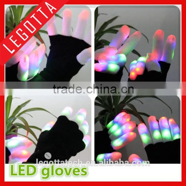 Best Selling Newest Hight Quality Winter Electical Fashing Lighting Colorful Laser Gloves photo-2