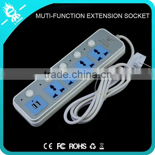 Best Smart India Usb Power Strip With Usb 5 Independent Buttons and Lights photo-2