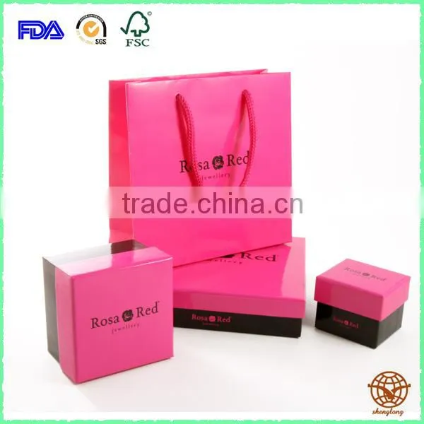 Luxury Glossy Custom Printed Jewelry Box , Factory Direct Sale Two Piece Jewelry Box photo-2