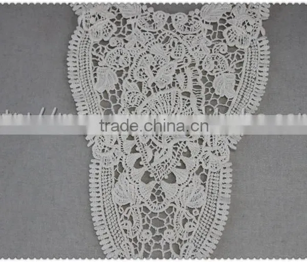 100% Cotton Lace Collar, Soft White Crochet Cotton Lace Collar for Garment photo-3