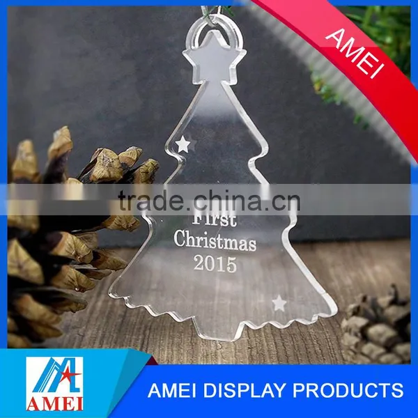 Wholesale High Quality Clear Acrylic Engraving Christmas Ornaments photo-3