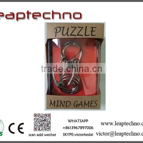 Mind Game Brain Teaser IQ Test Metal Wire Puzzles photo-4