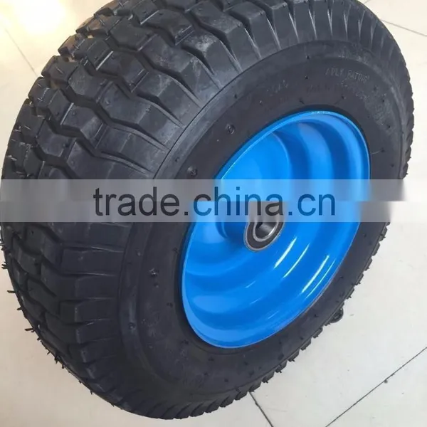 Top Quality 16x650-8 Plastic Centred Pneumatic Tubless Wheels for Lawn Garden photo-2