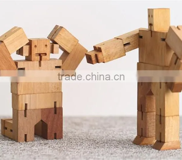 Blocks of Wood Cube Robot Children's Creative Puzzle Toys Amazing Shape Cube Puzzle photo-2