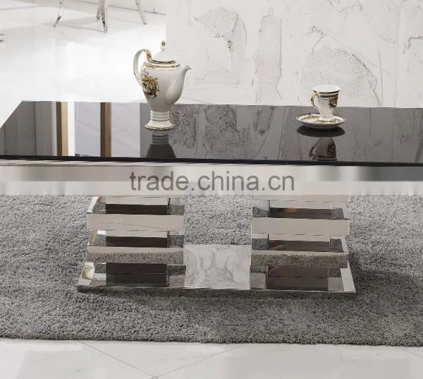 C414 Rectangle Glass Coffee Table Modern Furniture photo-2
