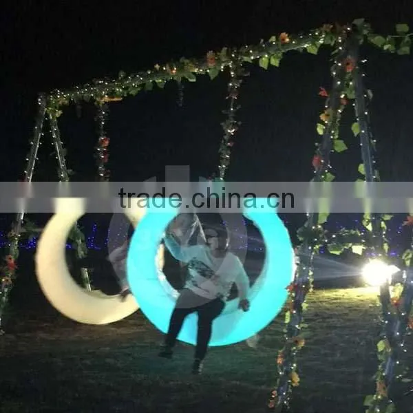Led Outdoor Furniture With Waterproof Plastic LED Illuminated Circle Chairs photo-4