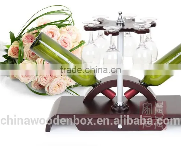 Carving Wooden Wine Holder/Wooden Wine Bottle Design Handmade Wooden Wine Rack With Lighting Refrigerator Wine Rack photo-3