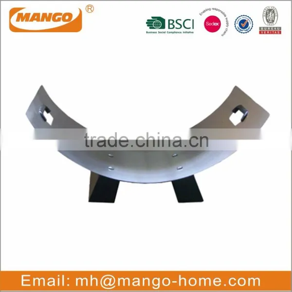 Set of 2 Round Stainless Steel Fireplace Log Holder photo-6