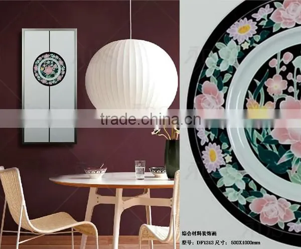 Framed Handmade Decorative Glass Plate Wall Art for Home Decoration photo-2