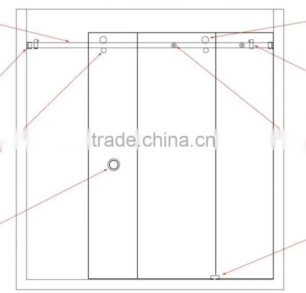 Guangzhou JINXIN Standard Sliding Glass Door Size photo-2