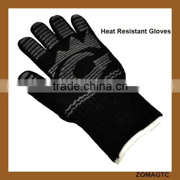 Amazon Silicon Heat Resistant Fireplace And Barbecue Pit Mitt BBQ Gloves,Kitchen Oven Use Heat Resistant Gloves photo-3