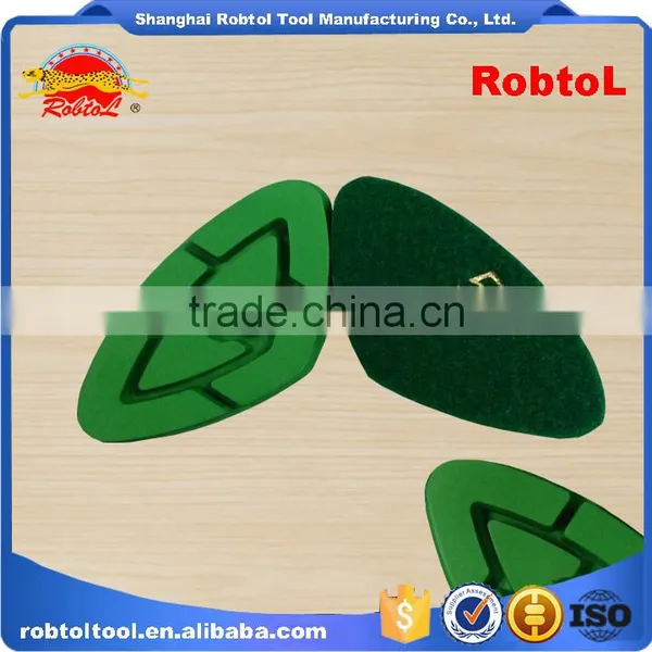 95mm 5# Diamond Floor Polishing Pads Triangle Hook and Loop Grinding Grinder Renew Renovation Marble Granite Concrete Terrazzo photo-4