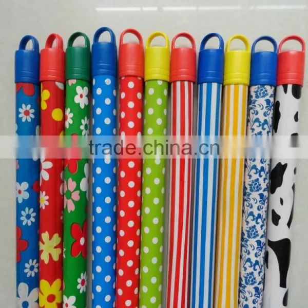 PVC Coated Wooden Cleaning Broom Stick photo-4