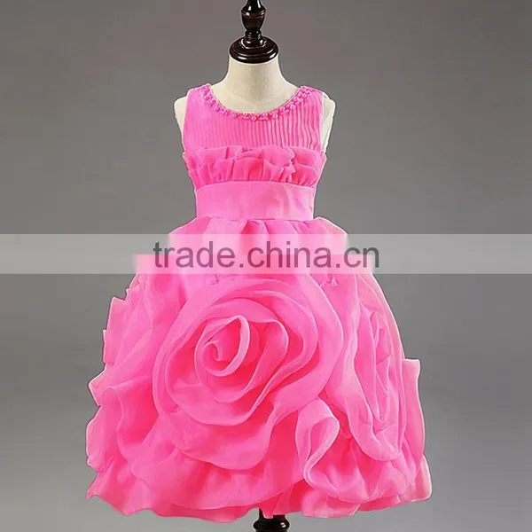 Retail Hot! New Year Party Baby Clothing Cotton Girl Dress, Elegant and Stylish Design Cascading Elsa Princess Dress photo-2