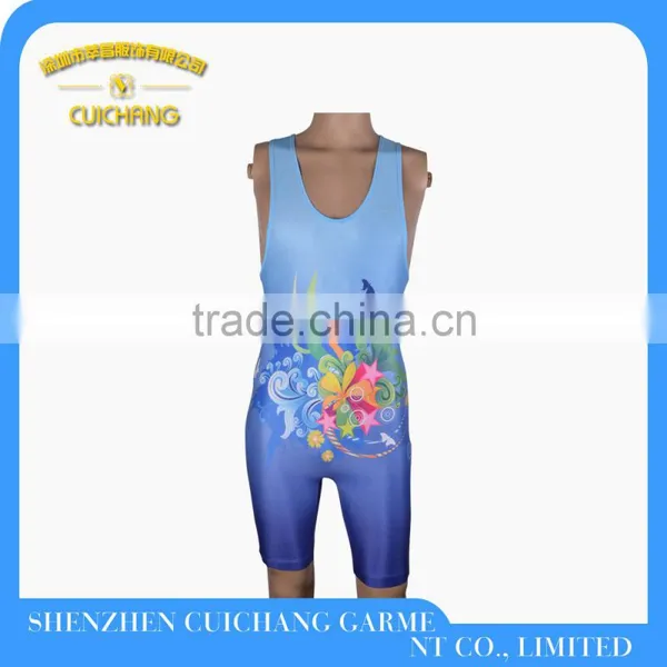 Professional Cheap Sublimated Wrestling Singlets photo-6