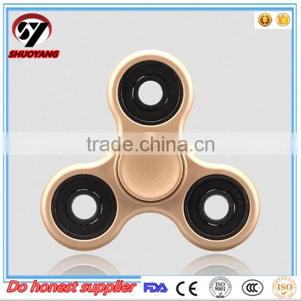 Wholesale OEM Finger Toy Anti Stress Tri Hand Fidget Popular Edc Spinner Toys/ Light Hand Spinner Toys/ Rose Golden Spinner Toy photo-2