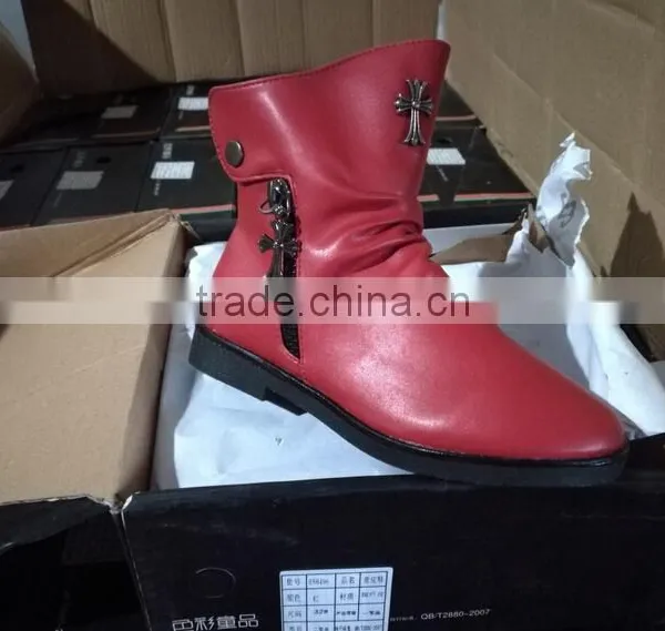 GZY Italy Model Fashion Sole Shoes Kid Boots Wearable Comfortable Winter Boots Wholesale Guangzhou 2017 Stock photo-3