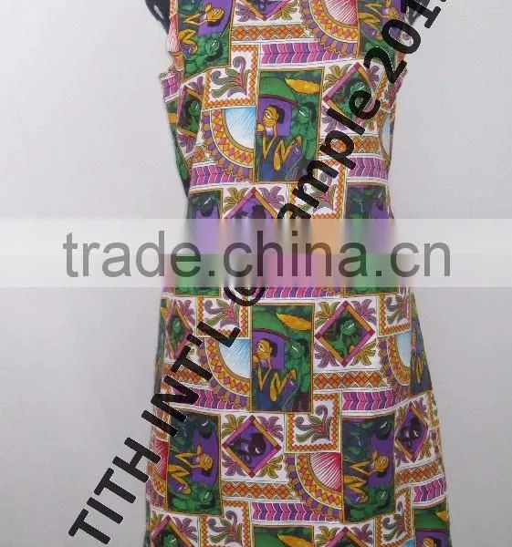Round Neck Print Cotton Ladies Dress photo-6
